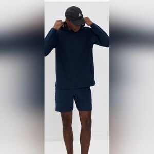 BEYOND YOGA MEN'S SWEAT SHORTS NAVY SPACEDYE NWT $108 SMALL